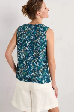 Tops<Seasalt Cornwall Achilla V-Neck Vest Kelp Forest Ocean Drift