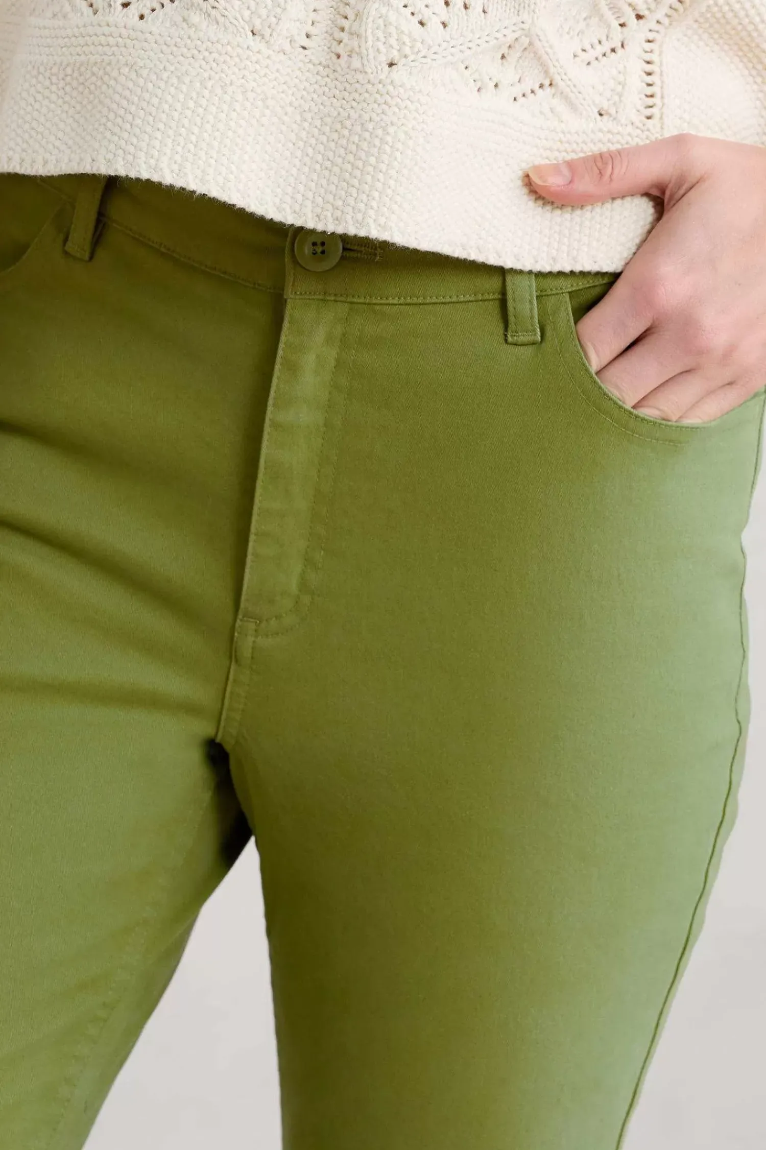 Trousers & Shorts<Seasalt Cornwall Albert Quay Crops Dill