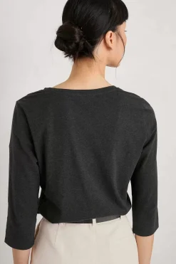 Tops<Seasalt Cornwall Alighting 3/4 Sleeve V-Neck Jersey Top