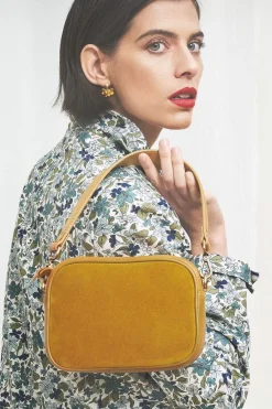 Bags<Seasalt Cornwall Annulet Leather And Suede Bag Dark Sunglow