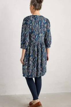 Dresses<Seasalt Cornwall Apple Barn Printed Dress Wetland Pasture Maritime