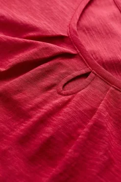 Tops<Seasalt Cornwall Appletree Keyhole Detail T-Shirt (Gots) Sedum