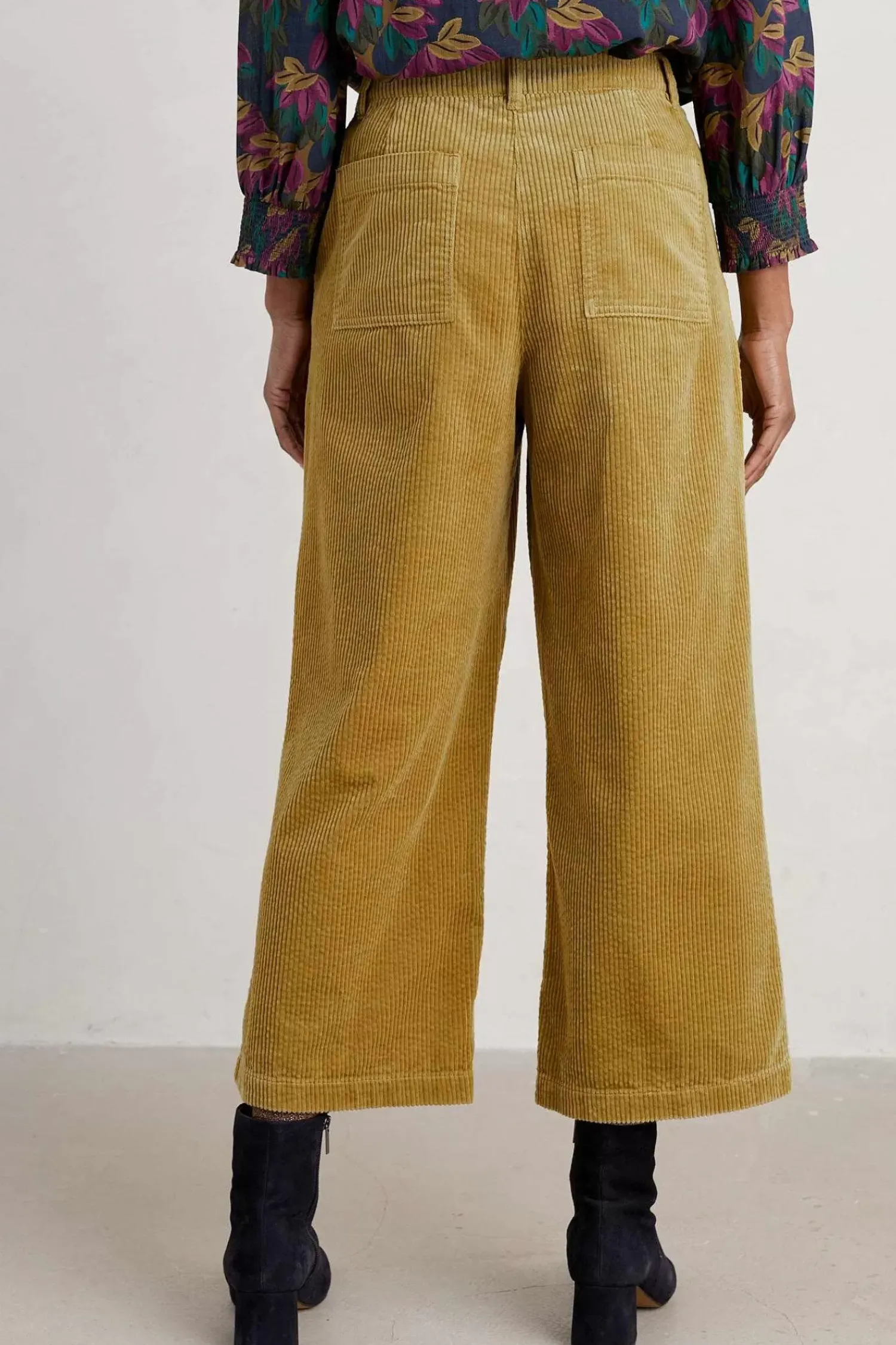 Trousers & Shorts<Seasalt Cornwall Asphodel Cord Trousers Yellow Moss