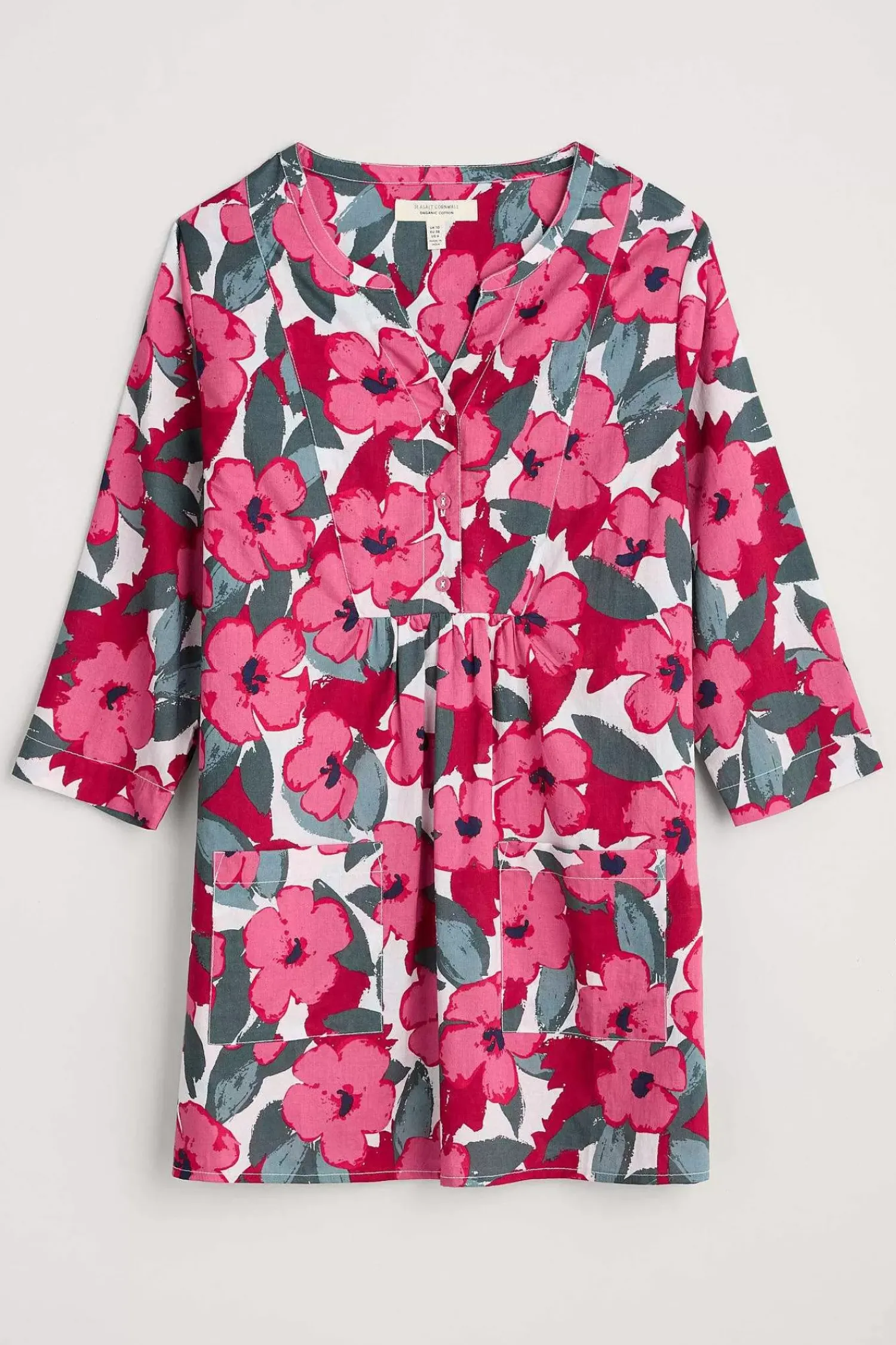 Tunics<Seasalt Cornwall Aventurier Printed Cotton Tunic (Gots) Coastal Bloom Chalk