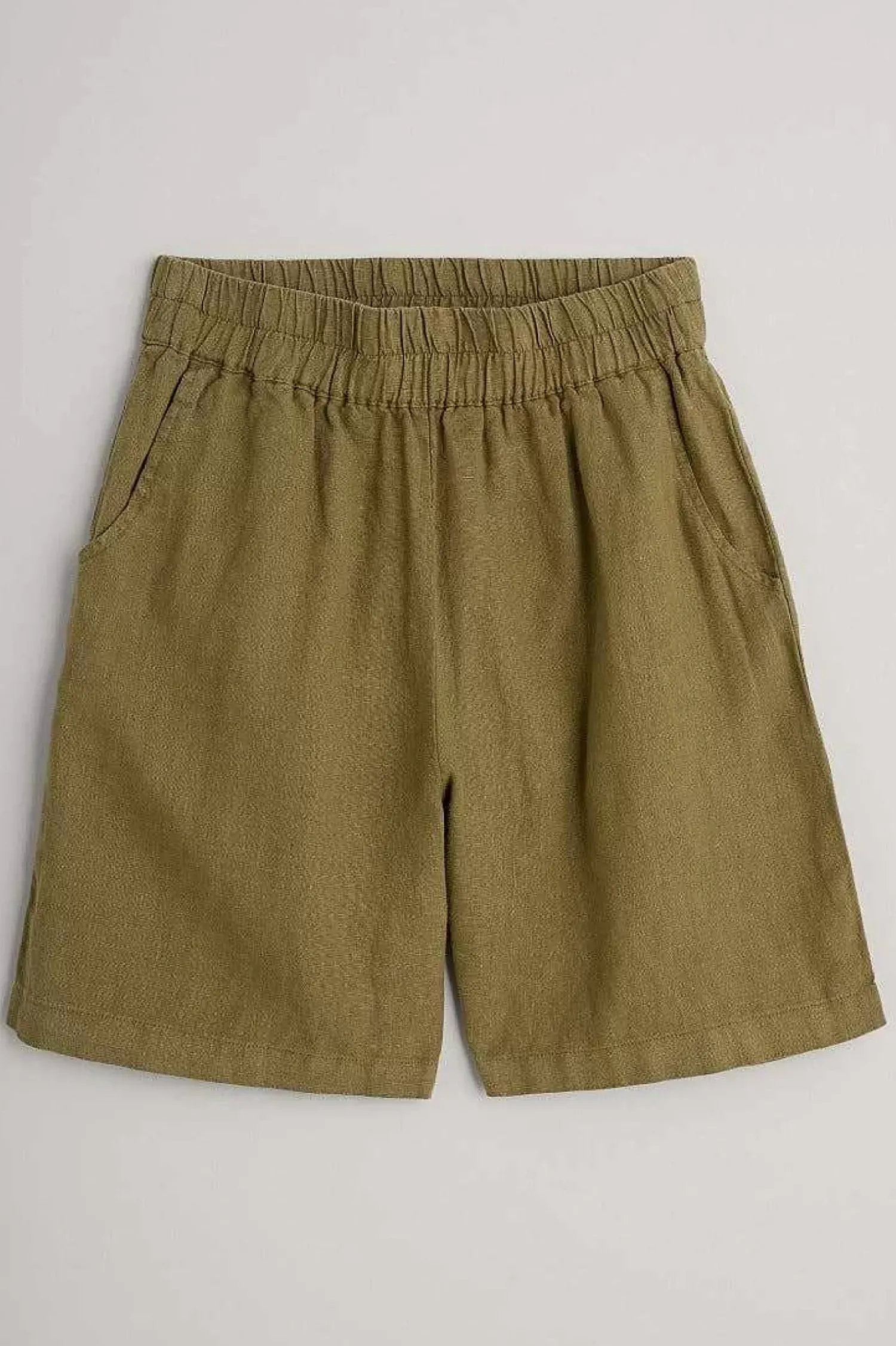 Trousers & Shorts<Seasalt Cornwall Aviso Wide Leg Linen Shorts Fern Moss