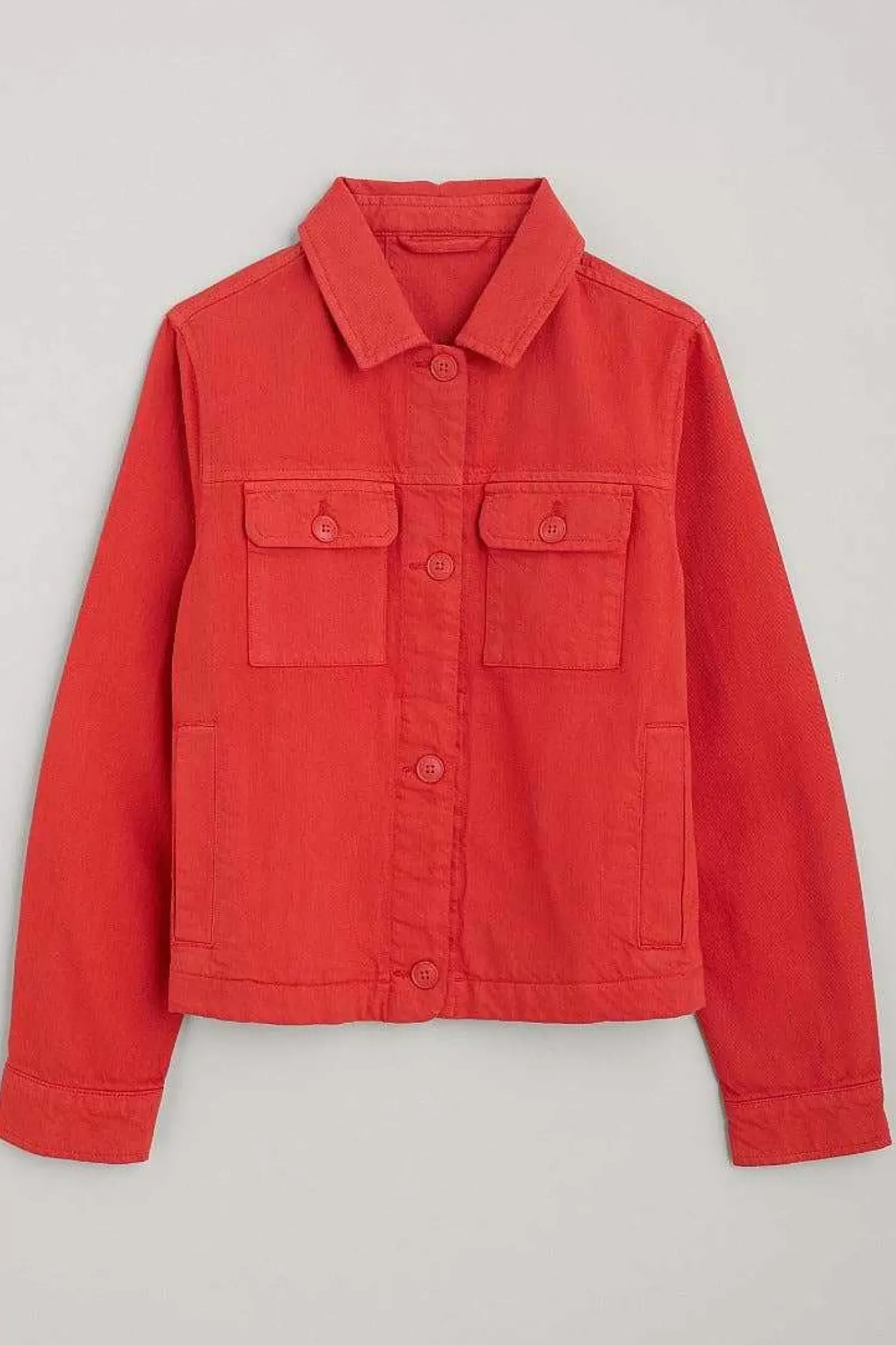 Coats & Jackets<Seasalt Cornwall Ballad Denim Jacket Tomato