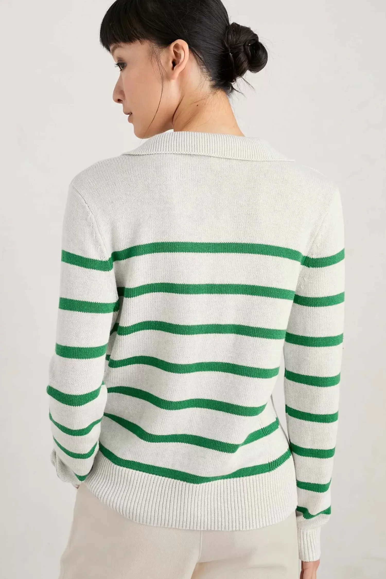 Knitwear<Seasalt Cornwall Barbizan Long Sleeve Collared Jumper Veneer Ecru Island