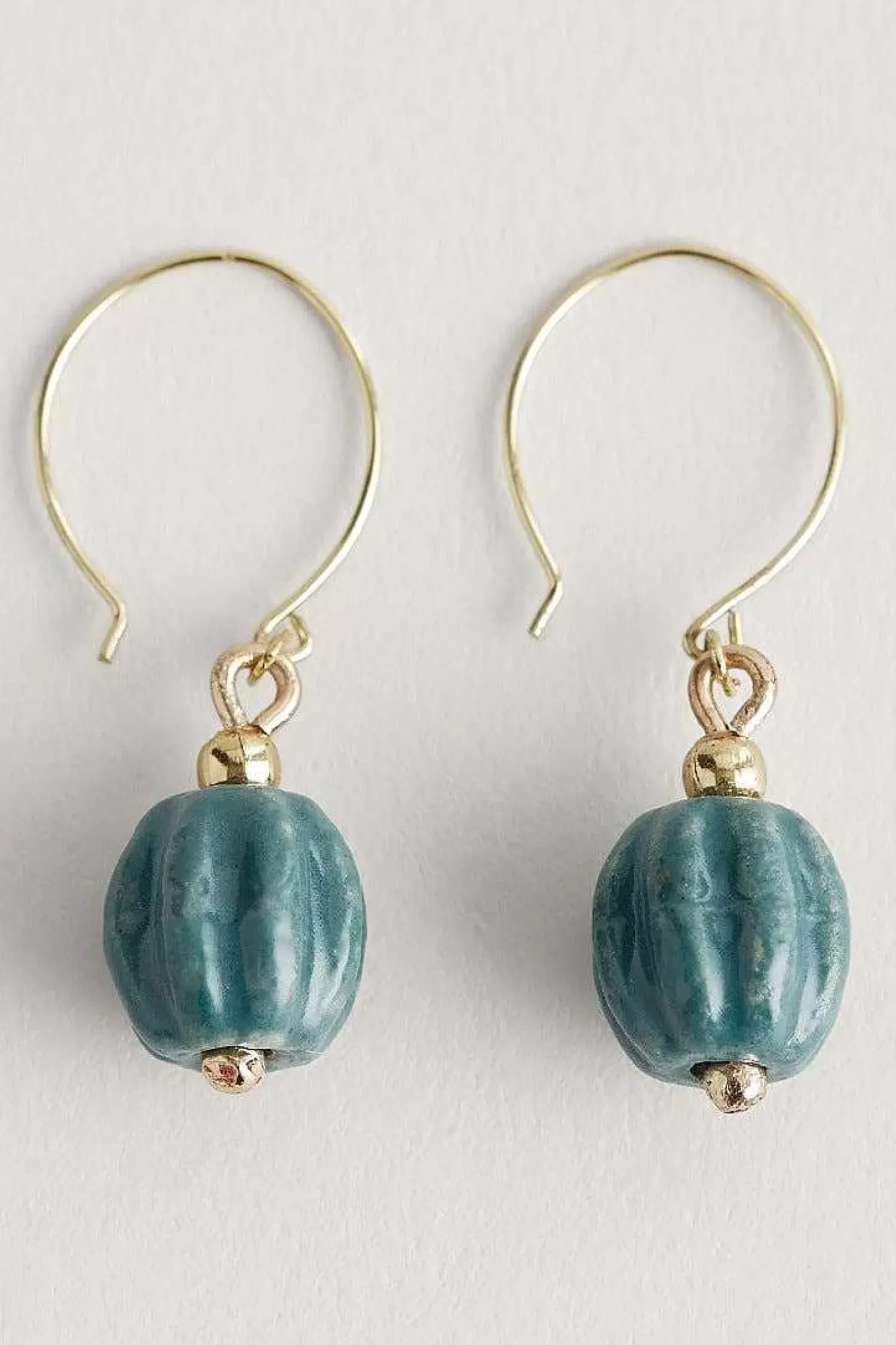 Jewellery<Seasalt Cornwall Barley Ceramic Bead Earrings Watercress