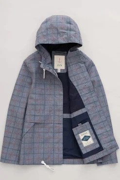 Coats & Jackets<Seasalt Cornwall Blue Depth Waterproof Jacket Skipper Chambray Check