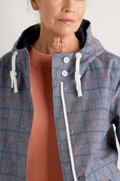 Coats & Jackets<Seasalt Cornwall Blue Depth Waterproof Jacket Skipper Chambray Check