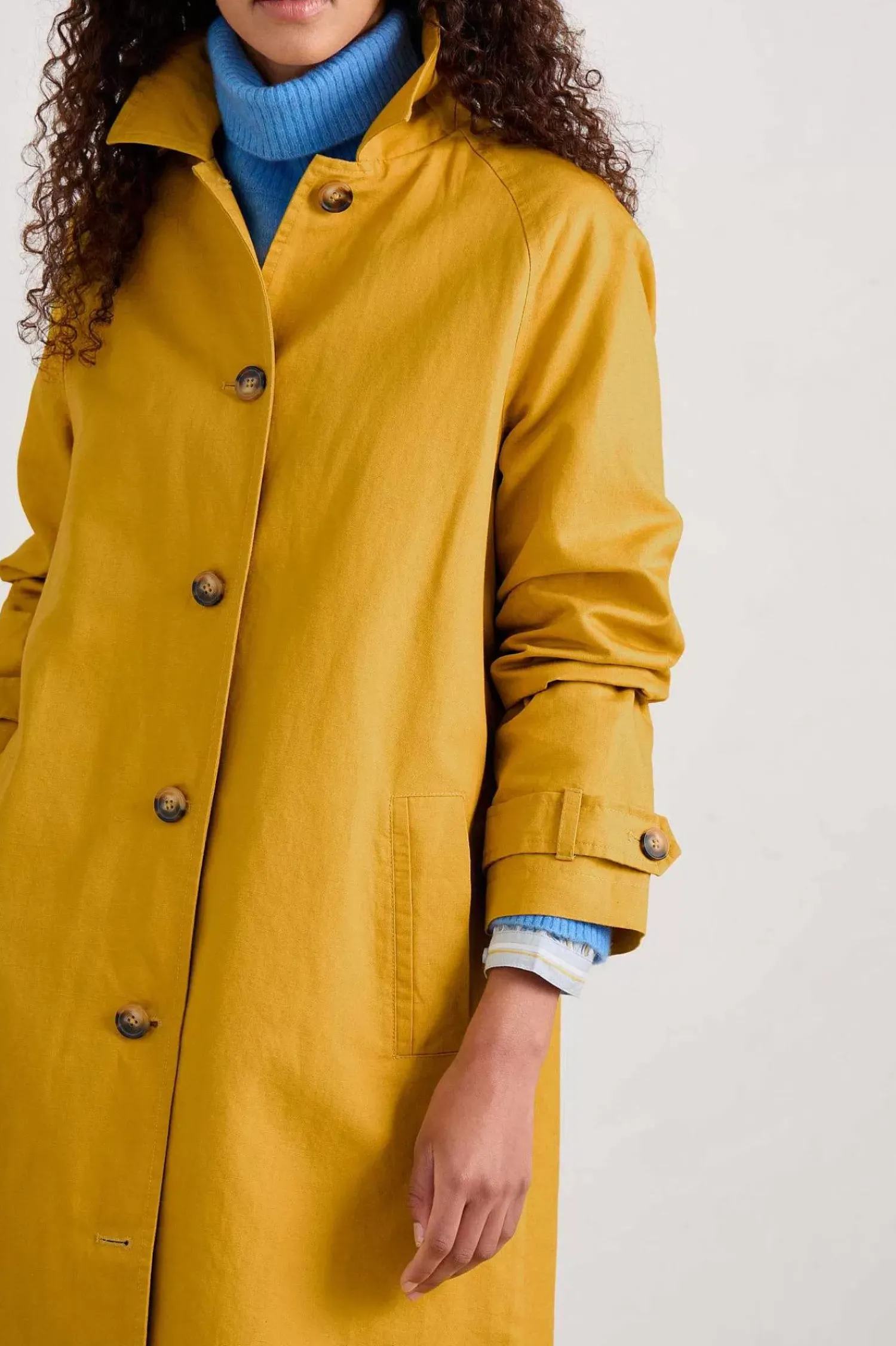 Coats & Jackets<Seasalt Cornwall Boscastle Organic Cotton Mac Dark Dijon