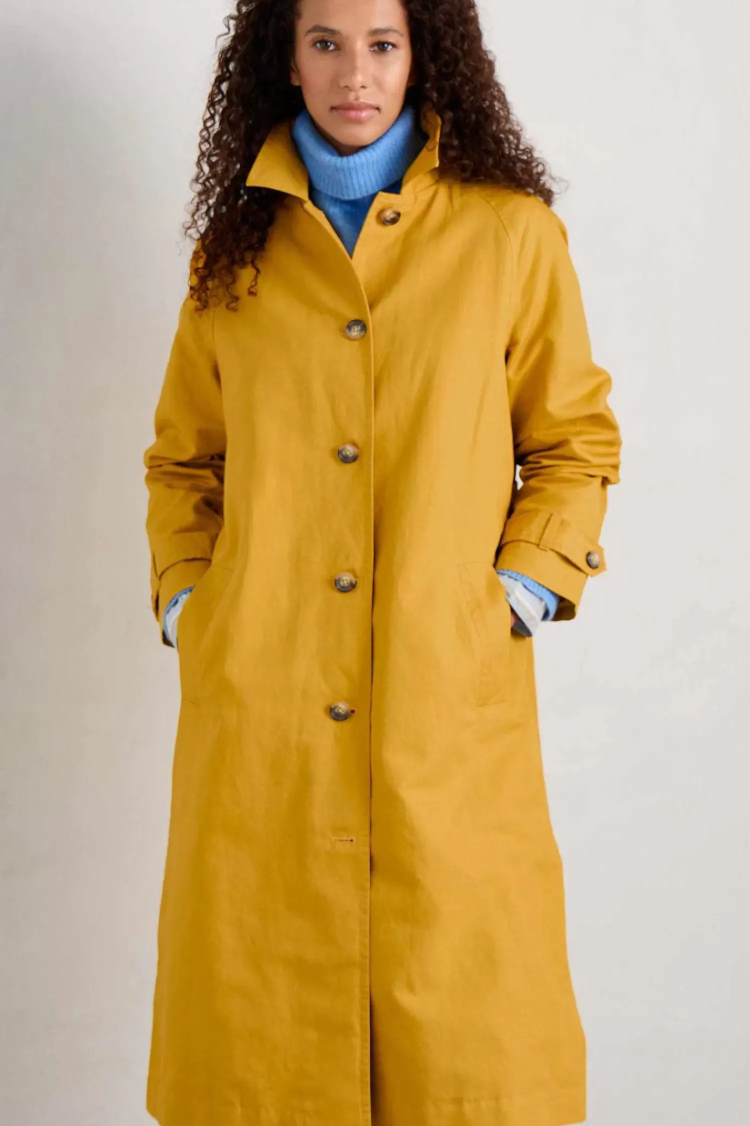 Coats & Jackets<Seasalt Cornwall Boscastle Organic Cotton Mac Dark Dijon