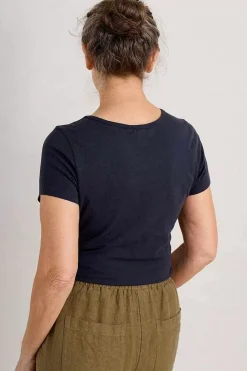 Tops<Seasalt Cornwall Bounder Crew Neck T-Shirt (Gots) Maritime