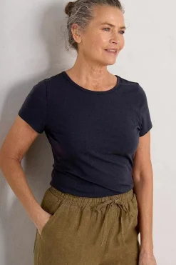 Tops<Seasalt Cornwall Bounder Crew Neck T-Shirt (Gots) Maritime