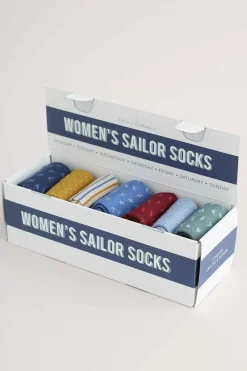 Socks & Tights<Seasalt Cornwall Box Of 7 Women's Sailor Socks Burranet Mix