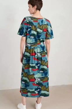 Dresses<Seasalt Cornwall Brouse Organic Cotton Dress (Gots) Painted Marsh Maritime