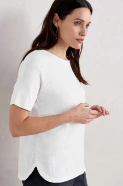 Tops<Seasalt Cornwall Bryher View Organic Cotton Boat Neck T-Shirt (Gots) Salt