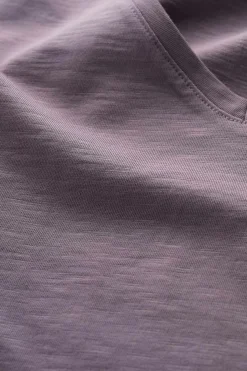 Tops<Seasalt Cornwall Burdock Organic Cotton V-Neck T-Shirt (Gots) Grape Thistle