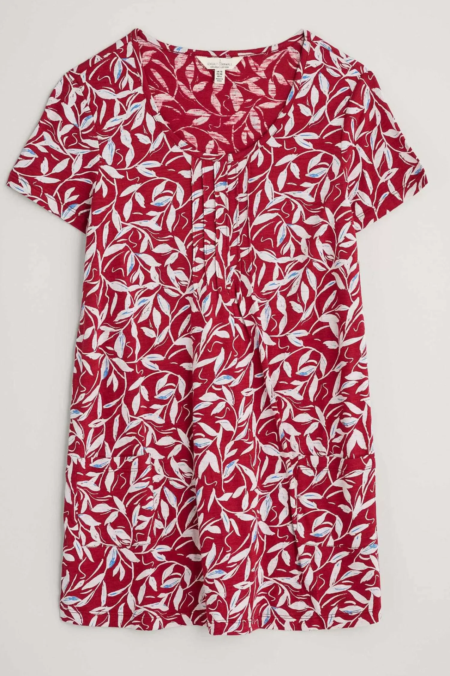 Tunics<Seasalt Cornwall Busy Lizzy Short Sleeve Tunic Waterway Leaves Rudder