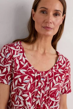 Tunics<Seasalt Cornwall Busy Lizzy Short Sleeve Tunic Waterway Leaves Rudder