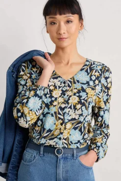 Tops<Seasalt Cornwall Butterflies Jersey Top Floral Terrain Maritime