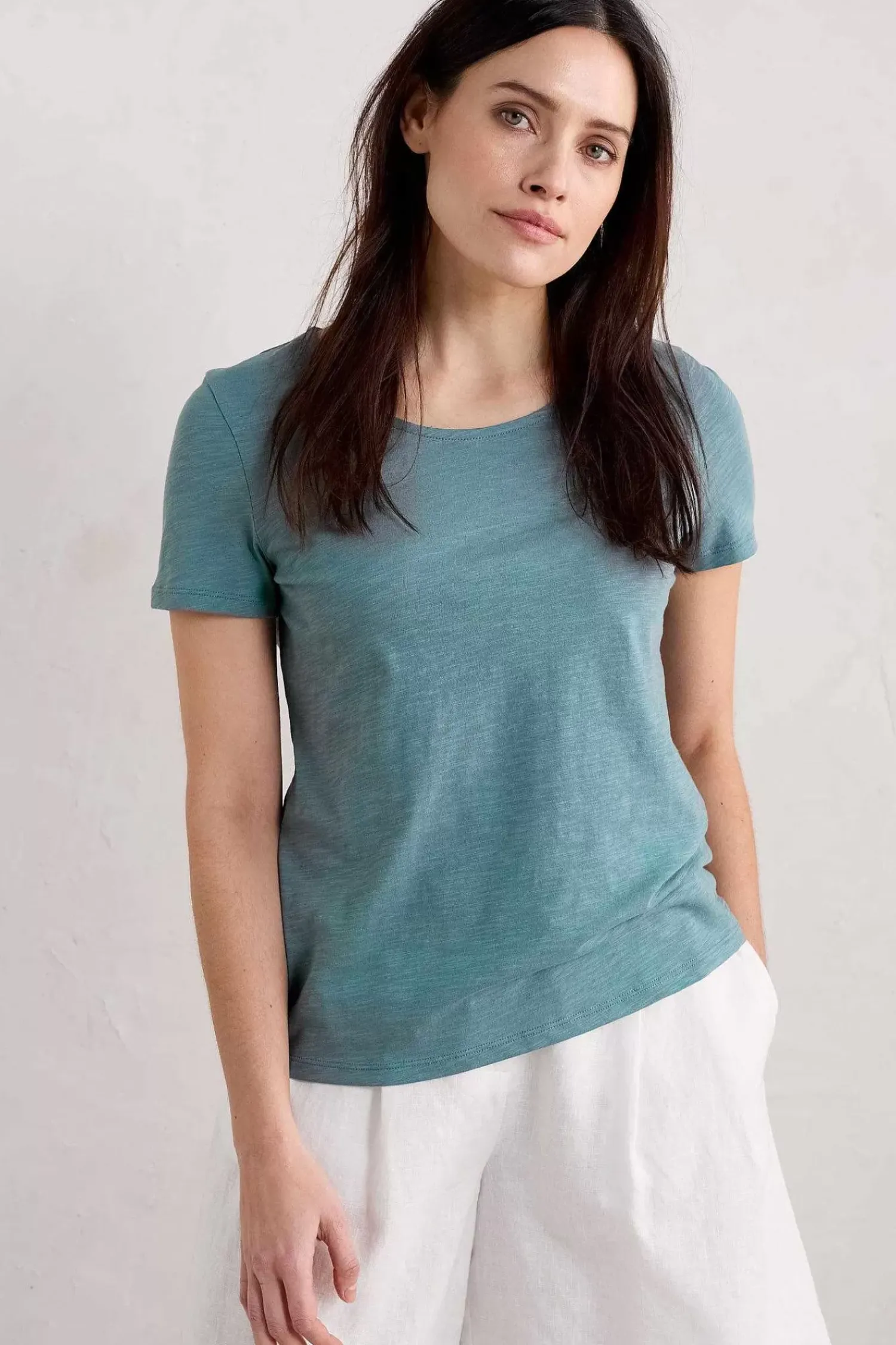 Tops<Seasalt Cornwall Camerance Scoop Neck T-Shirt (Gots) Wade