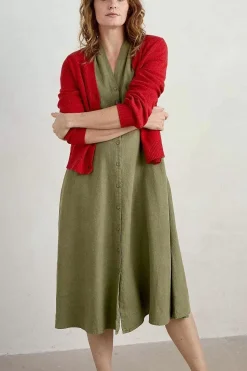 Dresses<Seasalt Cornwall Carved Wood Midi Dress Cypress