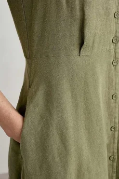 Dresses<Seasalt Cornwall Carved Wood Midi Dress Cypress