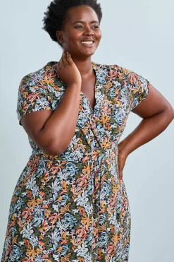 Dresses<Seasalt Cornwall Chapelle Jersey Dress (Gots) Honeysuckles Maritime