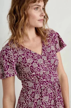 Dresses<Seasalt Cornwall Chateaux Maxi Dress Trailing Woodblock Cassis