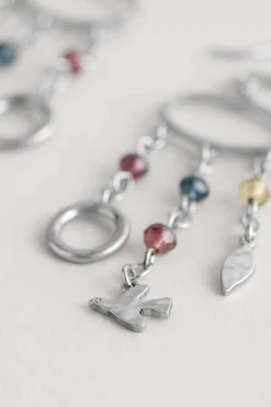 Jewellery<Seasalt Cornwall Chy Silver Tone Charm Earrings Pictoral Grain Mix