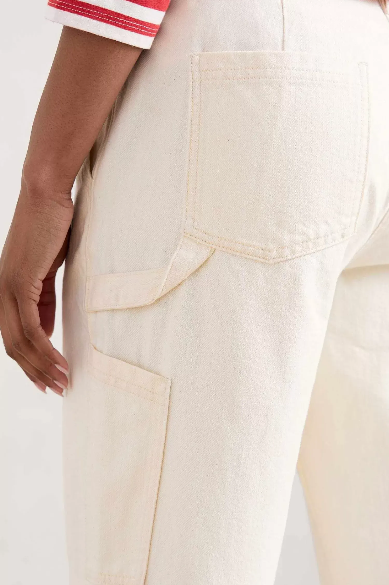 Trousers & Shorts<Seasalt Cornwall Cliff Picnic Straight Leg Jeans Ecru Twill Slub