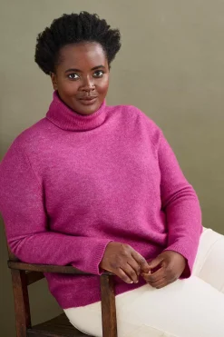 Knitwear<Seasalt Cornwall Cloud Chasing Roll Neck Jumper Crocus