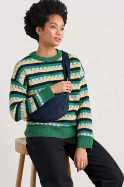 Knitwear<Seasalt Cornwall Clover Bed Lambswool Blend Jumper Croquet Island Multi