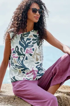 Tops<Seasalt Cornwall Colour Study Top Sea Frond Chalk