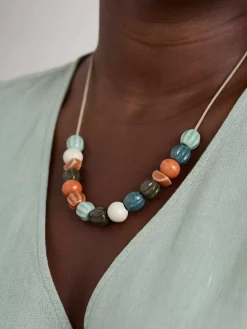 Jewellery<Seasalt Cornwall Conifer Ceramic Bead Necklace Buttercup Mix