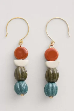 Jewellery<Seasalt Cornwall Conifer Ceramic Drop Earrings Buttercup Mix