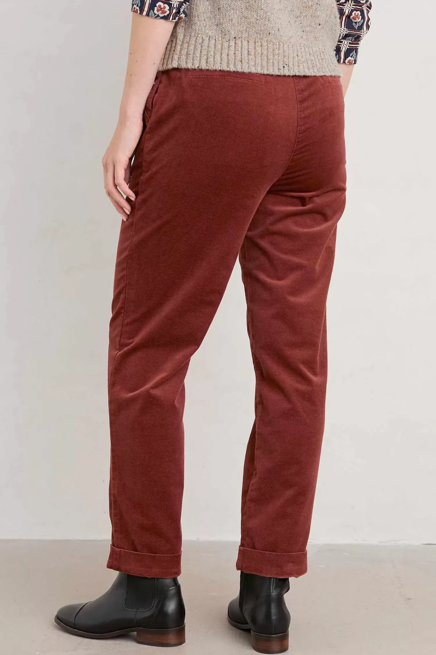 Trousers & Shorts<Seasalt Cornwall Crackington Trousers Burnt Umber