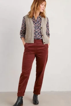 Trousers & Shorts<Seasalt Cornwall Crackington Trousers Burnt Umber