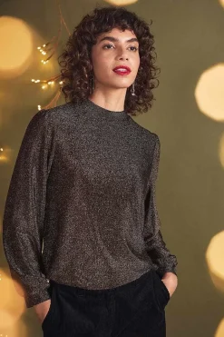 Tops<Seasalt Cornwall Dawn Point Sparkly Top Rosehip