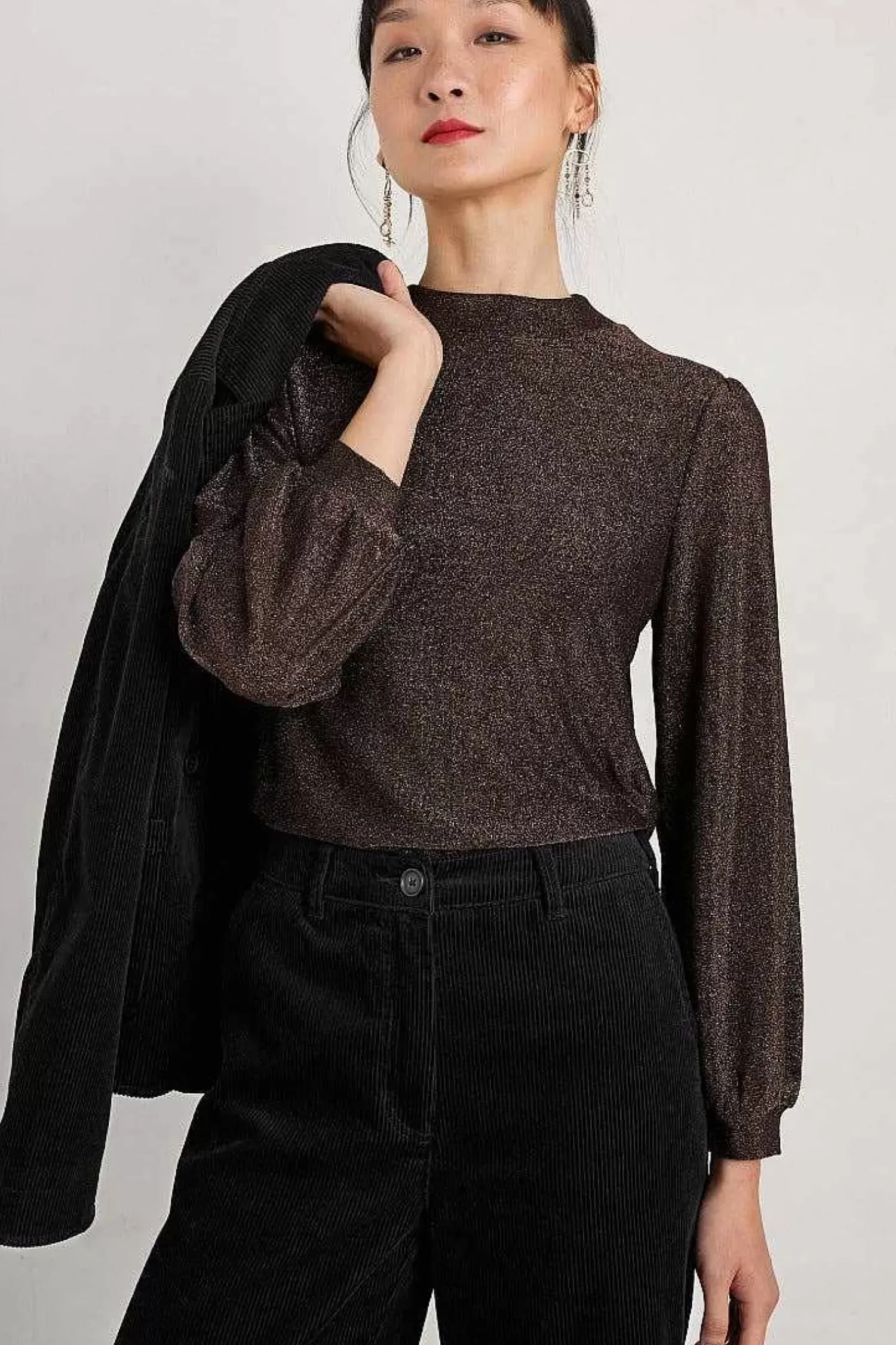 Tops<Seasalt Cornwall Dawn Point Sparkly Top Rosehip