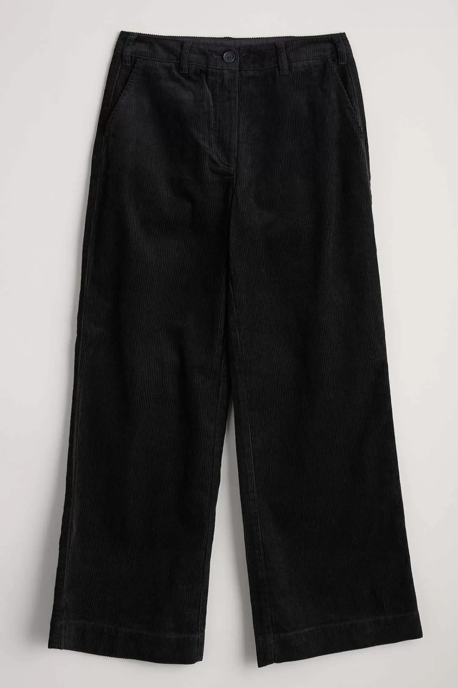 Trousers & Shorts<Seasalt Cornwall Dillwyn Wide Leg Cord Trouser Onyx