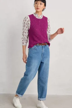 Knitwear<Seasalt Cornwall Doe Path Knitted Vest Cordial