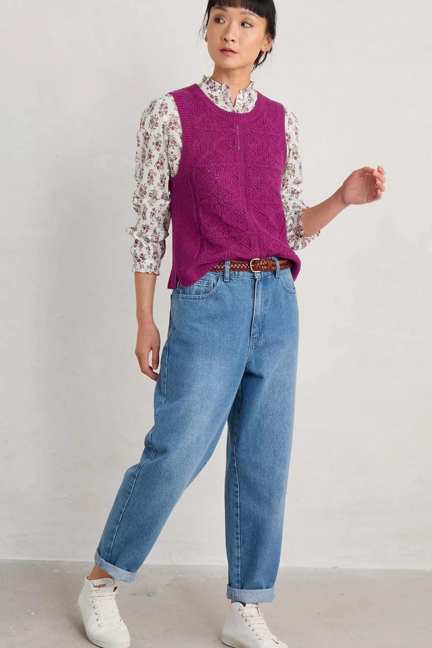 Knitwear<Seasalt Cornwall Doe Path Knitted Vest Cordial