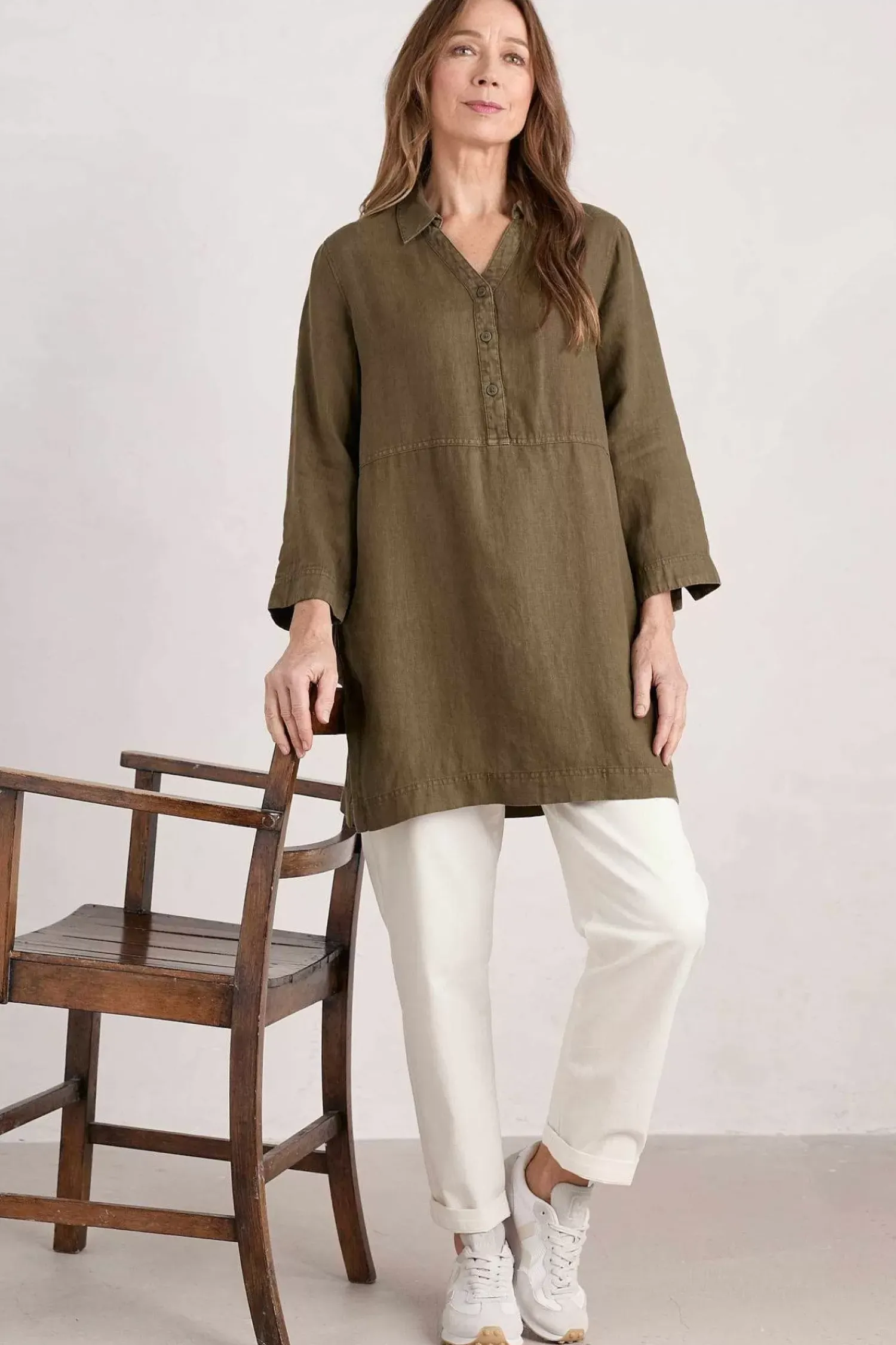 Tunics<Seasalt Cornwall Early Sun Linen Tunic Laurel