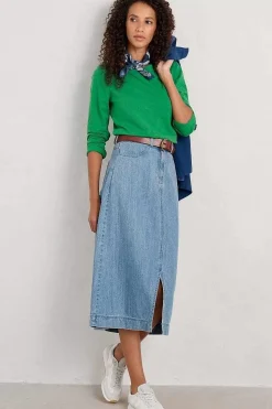 Tops<Seasalt Cornwall Easel Long Sleeve Jersey Top (Gots) Island