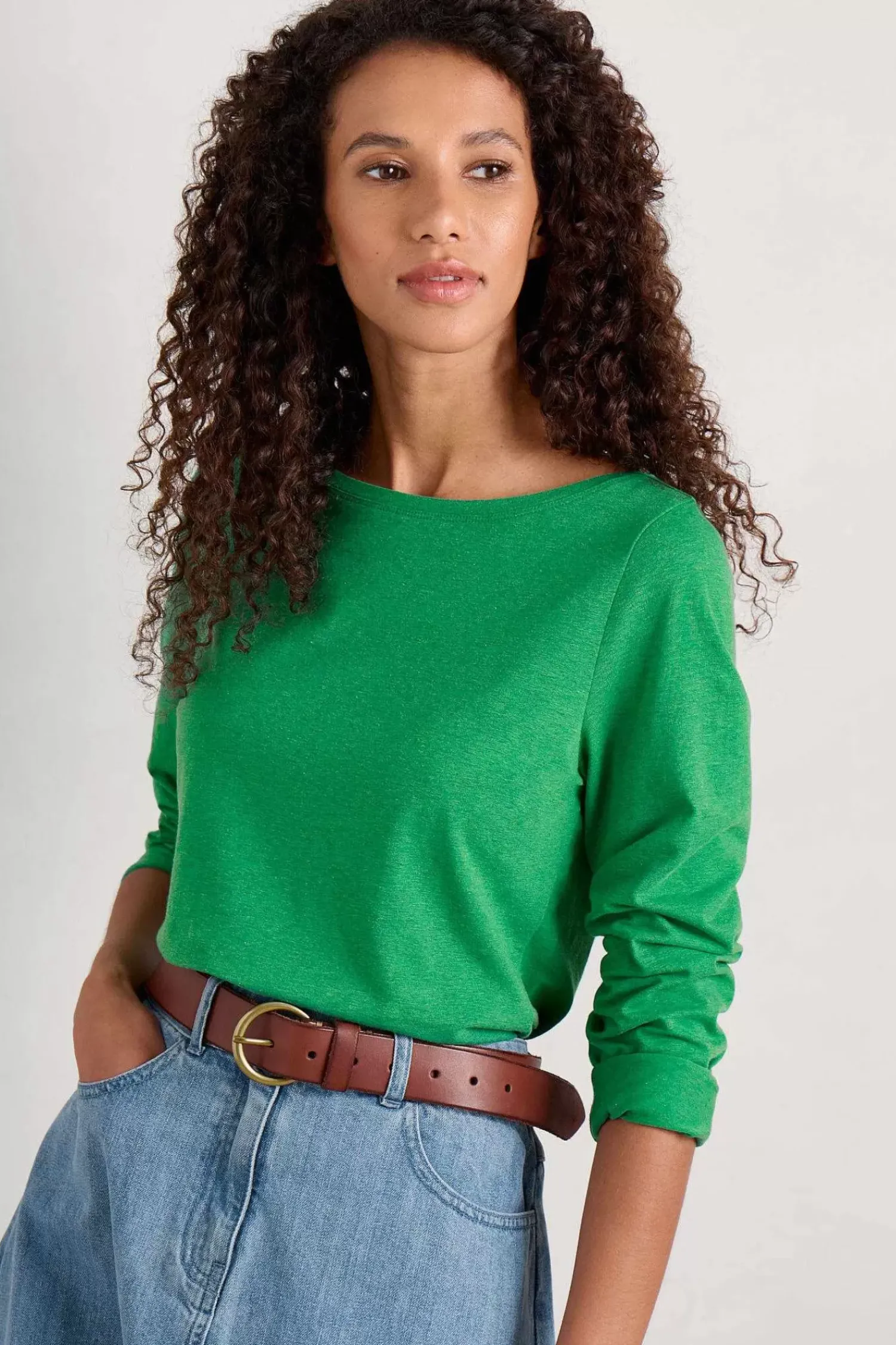 Tops<Seasalt Cornwall Easel Long Sleeve Jersey Top (Gots) Island