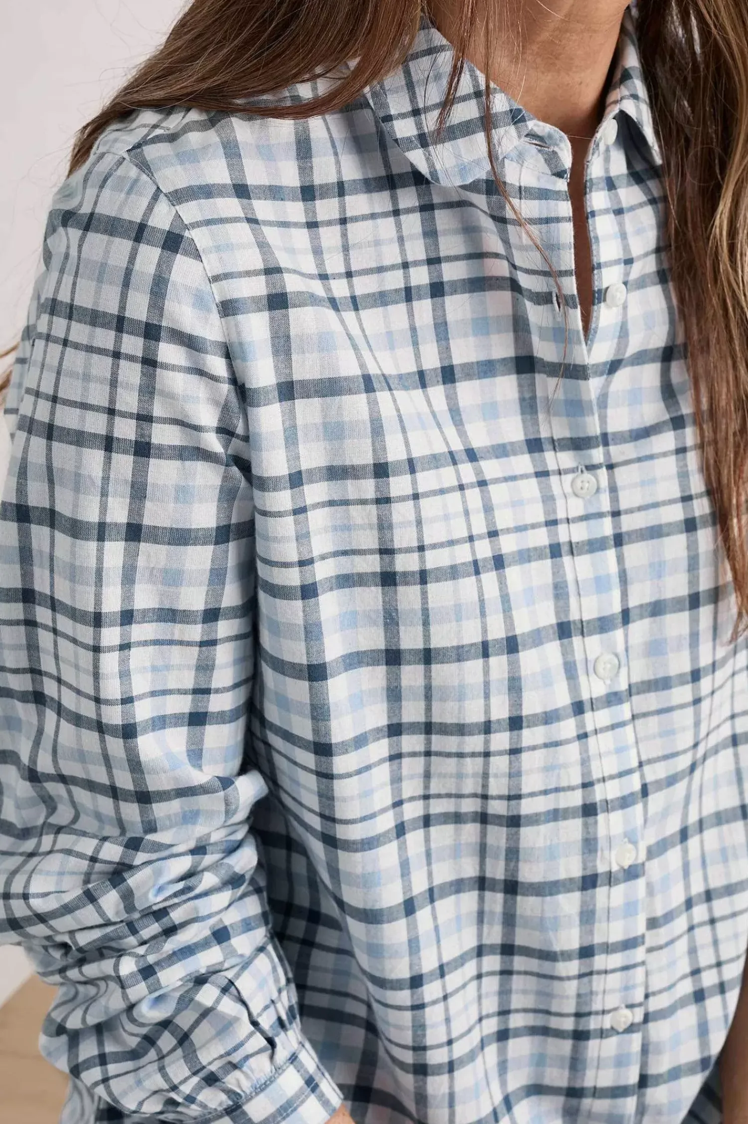 Tops<Seasalt Cornwall Ebb Tide Check Shirt Clover Blue Fog