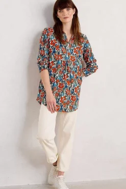 Tunics<Seasalt Cornwall Fal Water Printed Tunic Marsh Marigold Chalk
