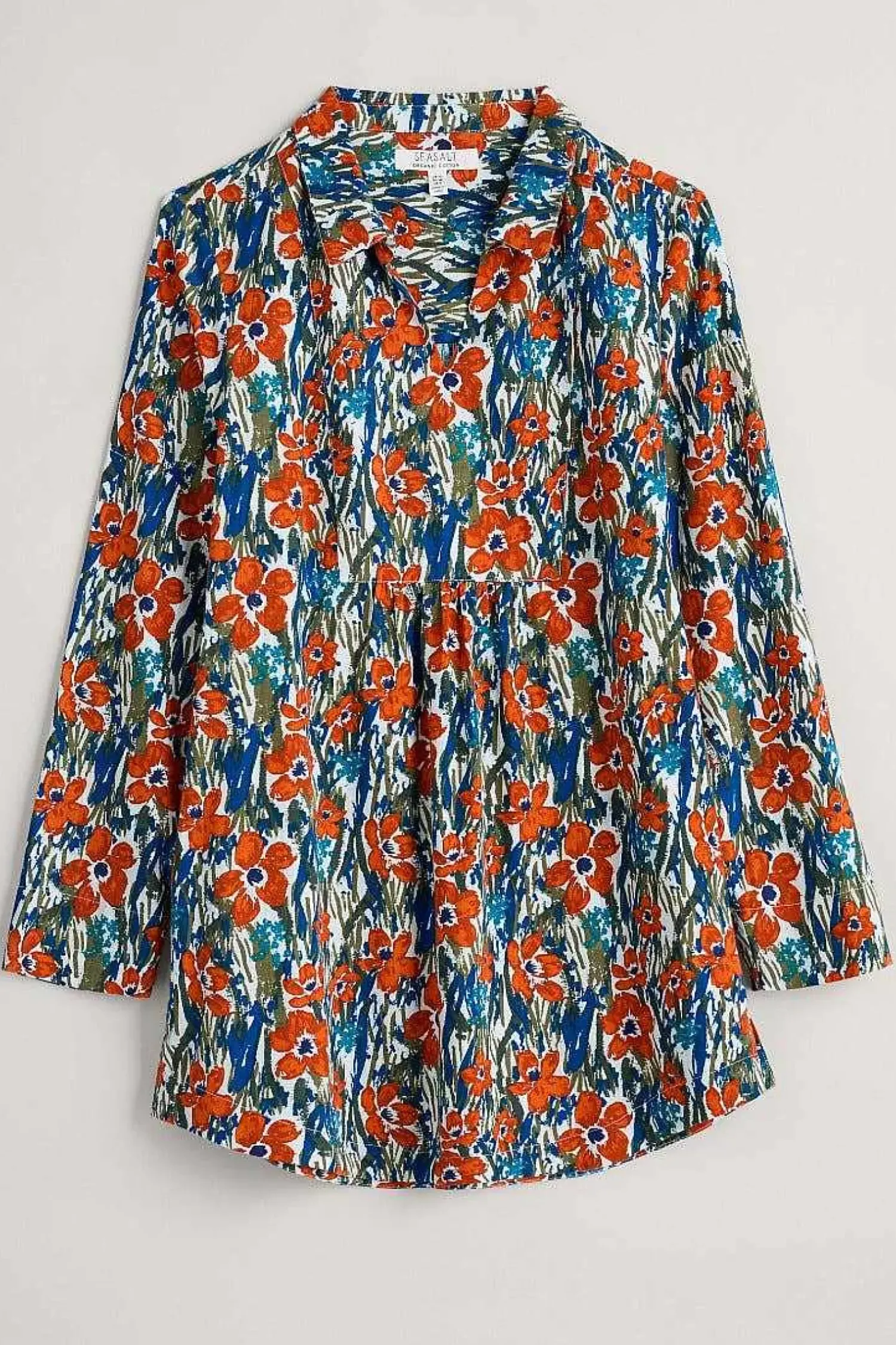 Tunics<Seasalt Cornwall Fal Water Printed Tunic Marsh Marigold Chalk
